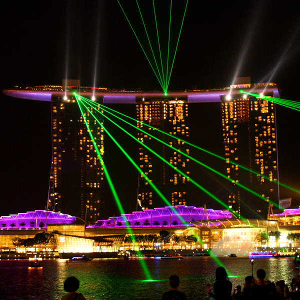 Laser show at the Sands Hotel, Singapore